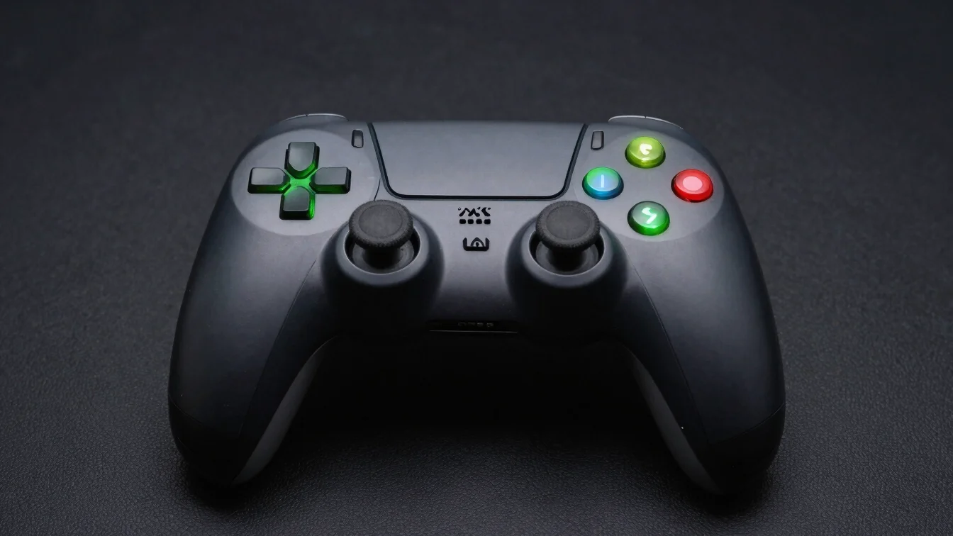 Controle de videogame de alta precisão em grafite com detalhes em